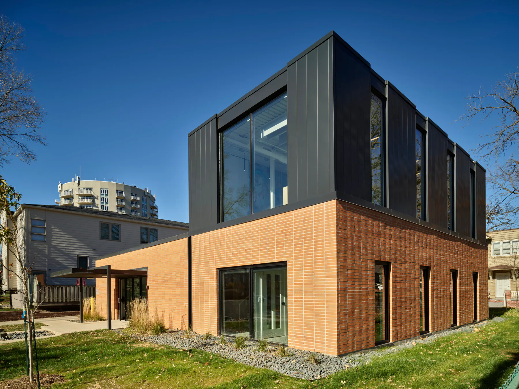 Contemporary Ingersoll office addition completed by K. Johnson Construction